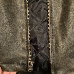 Retro leather jacket dark brown youth xl fits like womens s/m